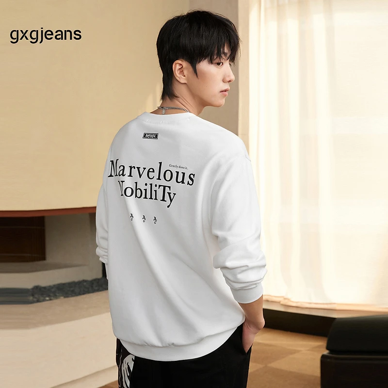 gxgjeans秋季新款圆领简约百搭长袖卫衣#J24D313006