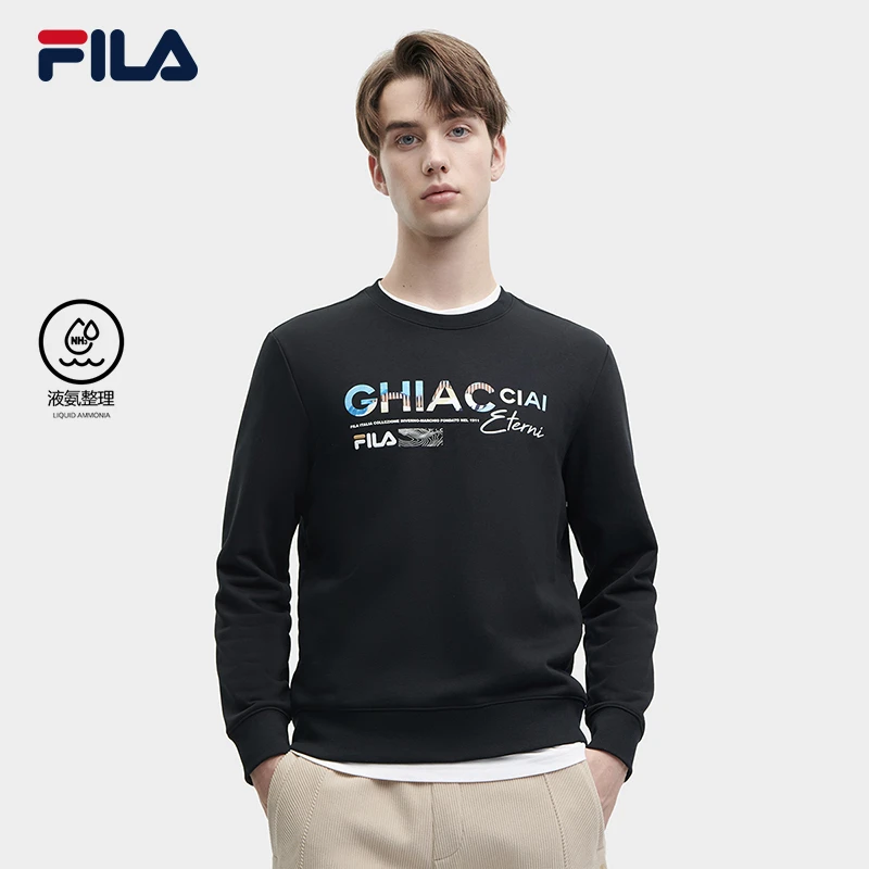 Fila/斐乐【潮流保暖舒适】 男款冬季时尚百搭套头卫衣F11M348221F