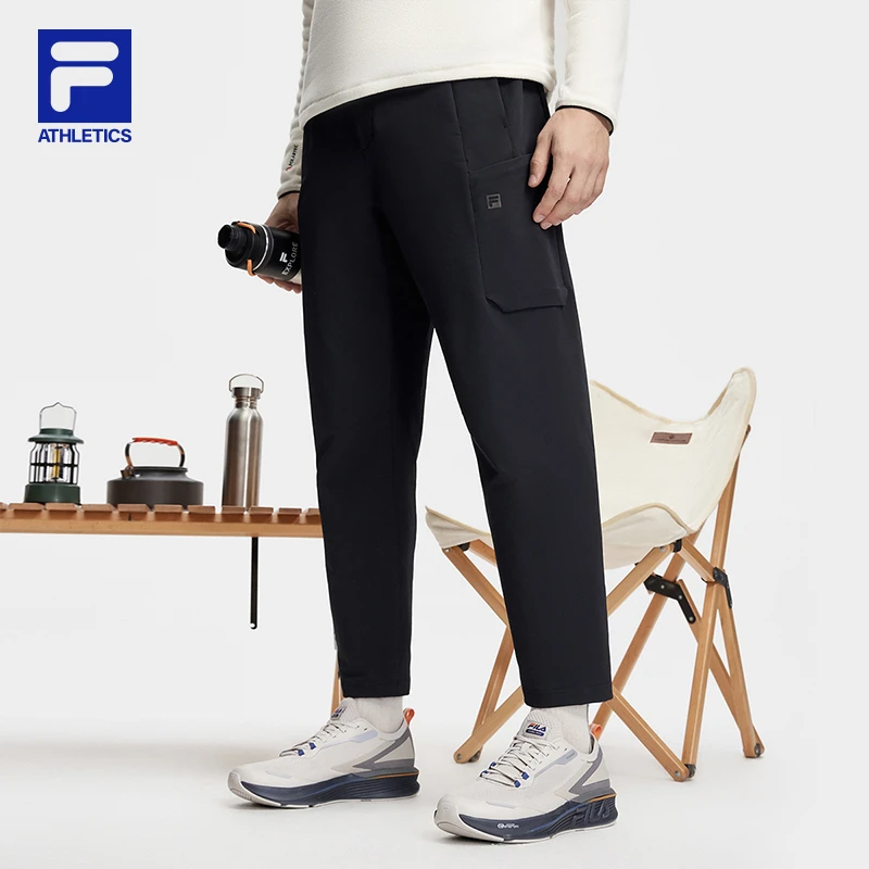 FILA斐乐运动裤长裤男装秋季新品宽松百搭梭织休闲裤A11M347802F