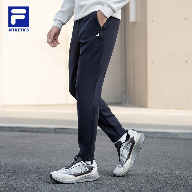 Fila/斐乐【弹力透气厚款】男士百搭针织速干运动裤A11M341601F