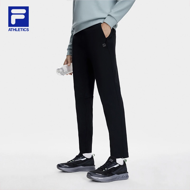 FILA斐乐运动裤长裤男子秋冬季百搭时尚针织休闲裤子A11M341613F