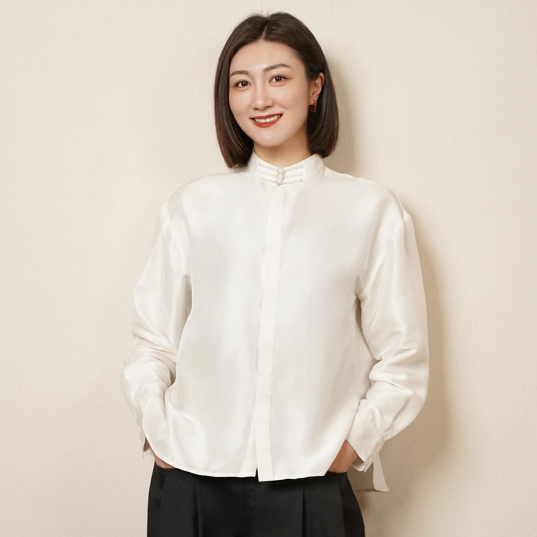 【栖香锦】“月上柳梢头，人约黄昏后”设计师款 双宫丝 上衣