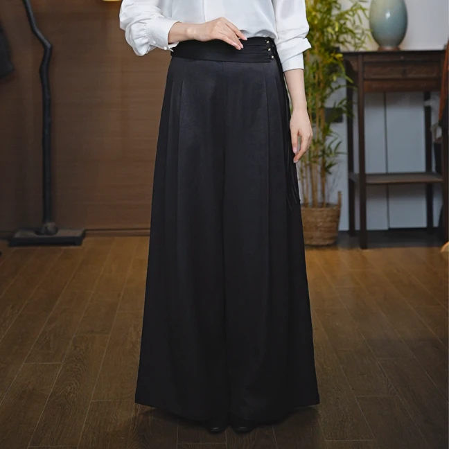 【栖香锦】“高高亭子郡城西，直上千尺与云齐”设计师款  裤子