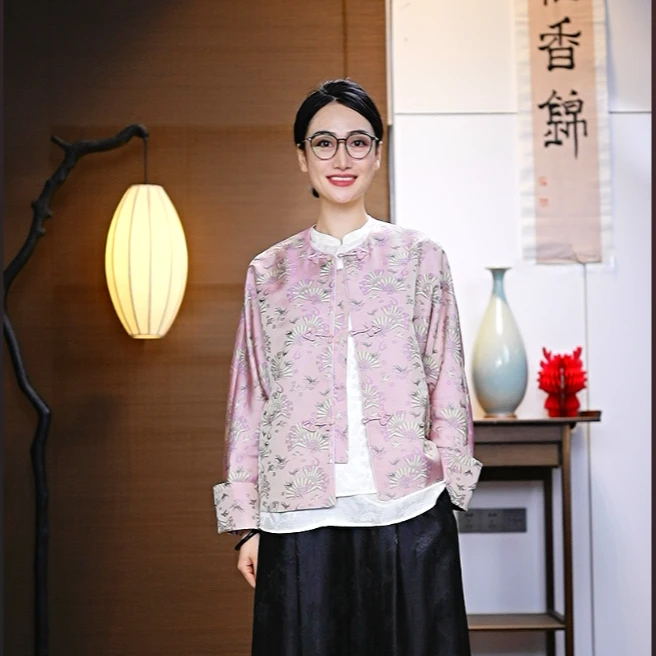 【栖香锦】钱小萍杏林春燕宋锦 设计师款 新中式 上衣