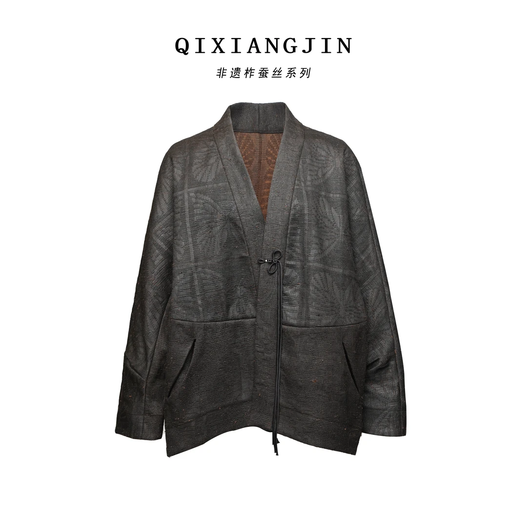 【栖香锦】”桃李春风一杯酒，江湖夜雨十年灯”设计师款 上衣