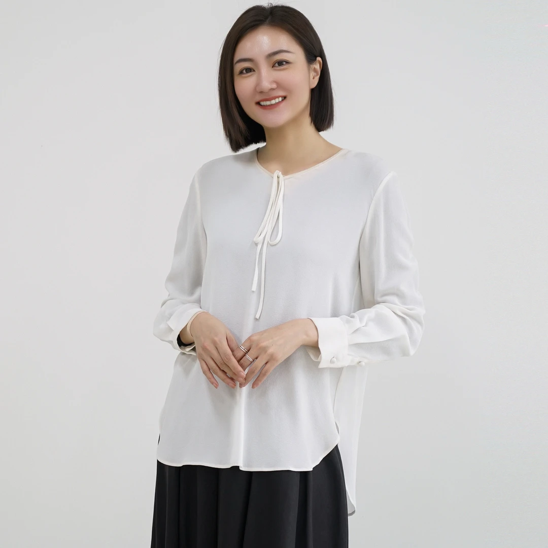 【栖香锦】“立望关河萧索，千里清秋”设计师款 鬼皱 上衣