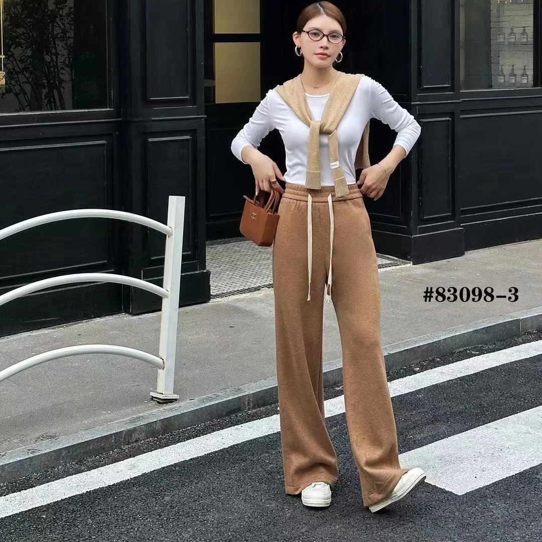 2024超火羊绒裤休闲阔腿气质网红百搭时尚宽松显瘦秋冬春季高腰