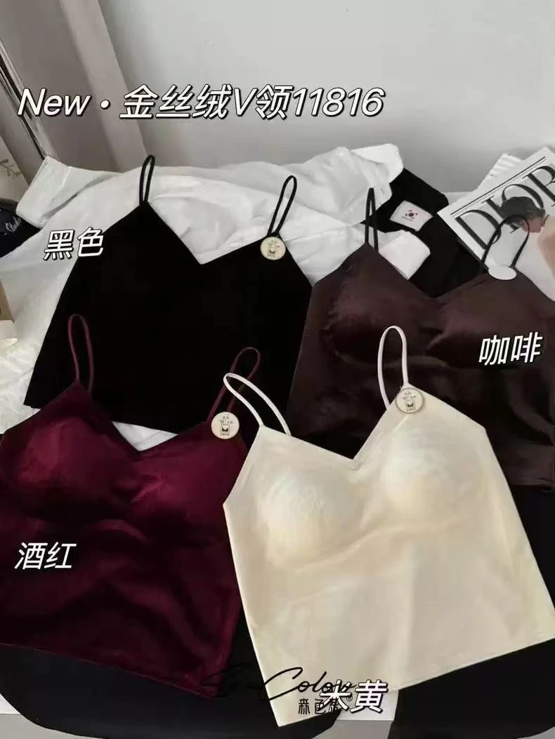 【蜜蜜感恩场】新款春夏金丝绒美背-11816