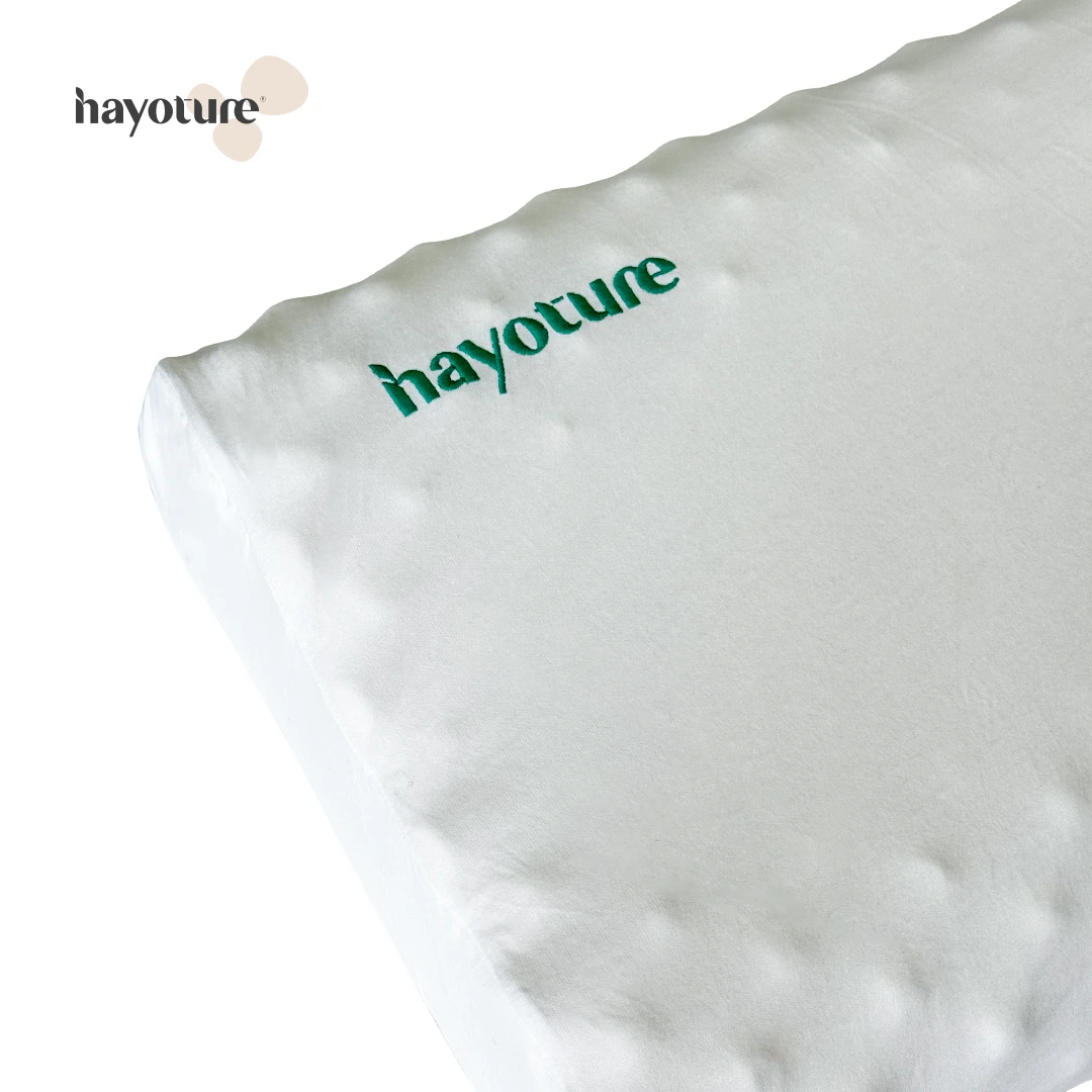 hayoture泰国原装进口天然乳胶枕 高低按摩枕  防螨抗菌 颈椎枕