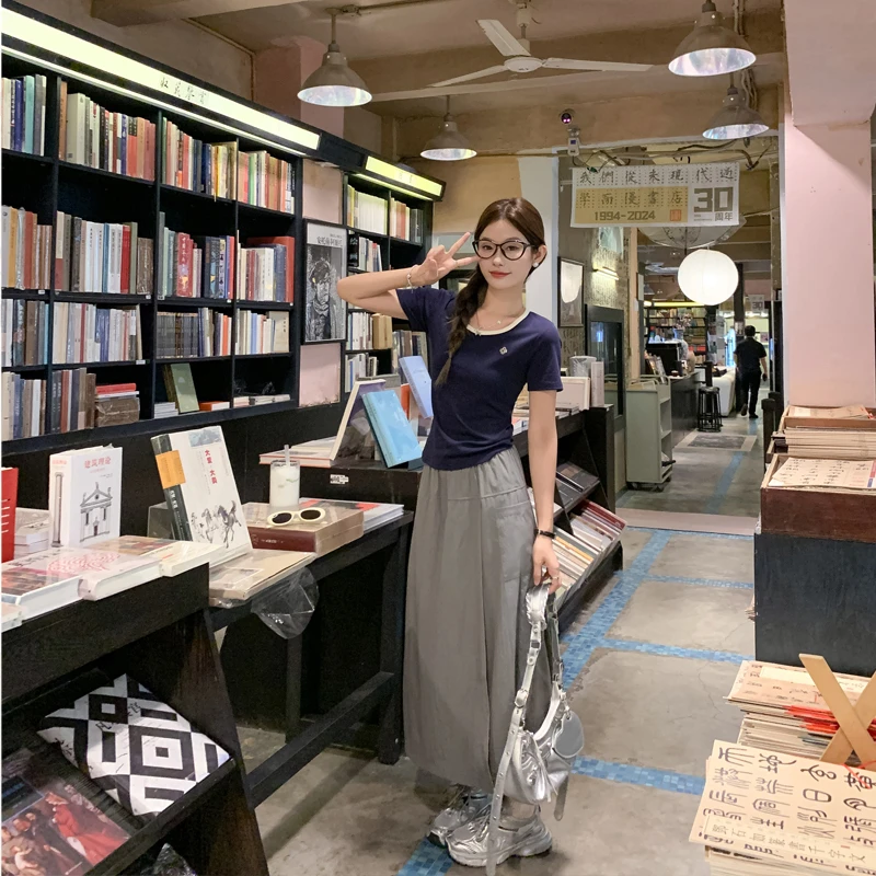 曾小咸7.8新品上新20:00PM【氧气少女】灰色裤裙Z242BS2229