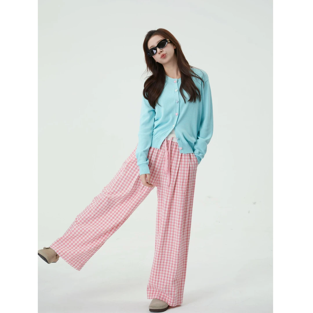 【格叽格叽】曾小咸【甜心狙击】粉色格子裤 Z241KR1413