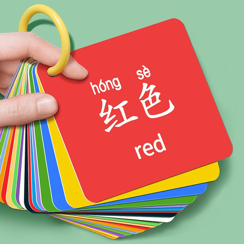 颜色形状识字卡片看图学龄前儿童认知识卡片一年级早教启蒙卡片