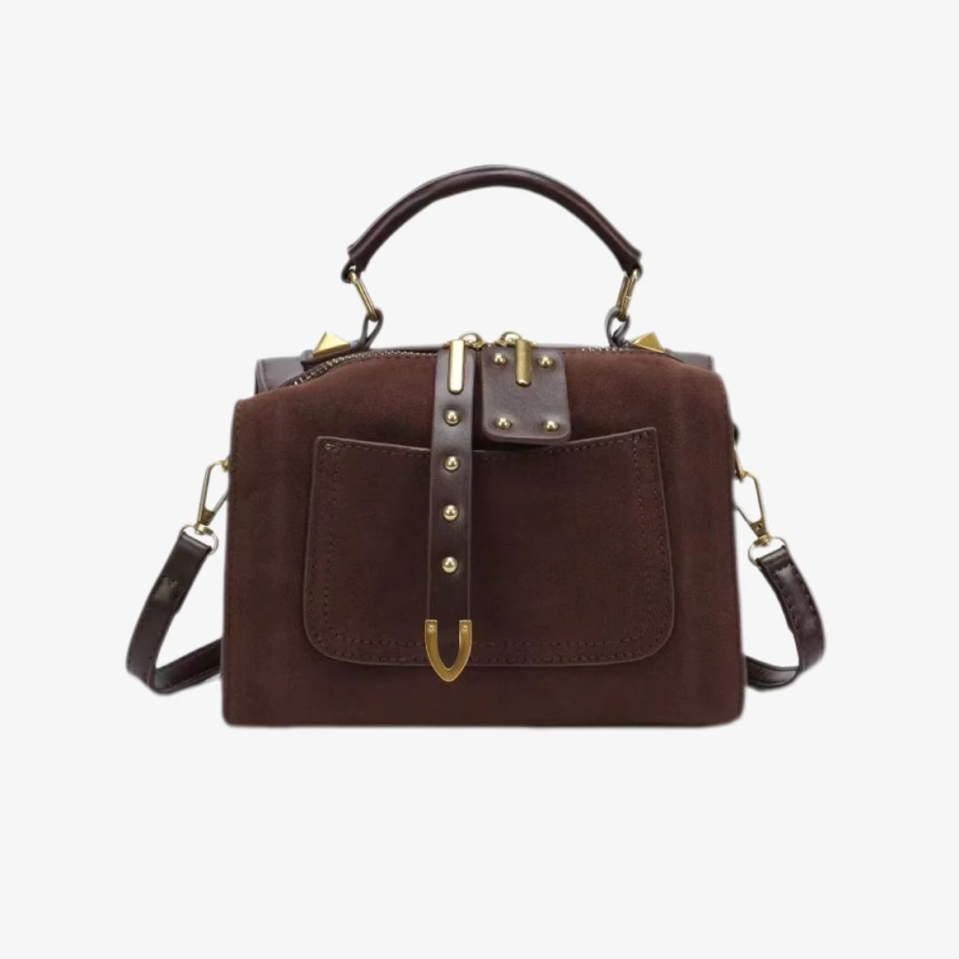 【周周专属】轻奢时尚休闲女士潮流经典百搭单肩包8121棕