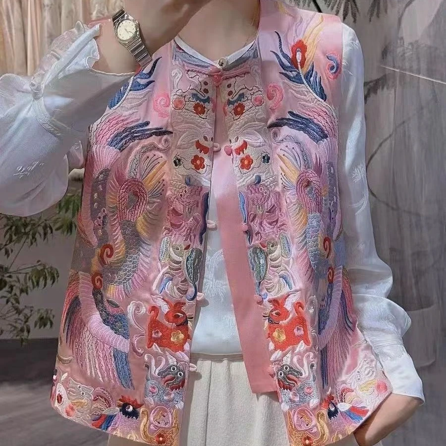 新中式国潮气质时尚双面中国风印花重工秋冬绣花编码【239-599】