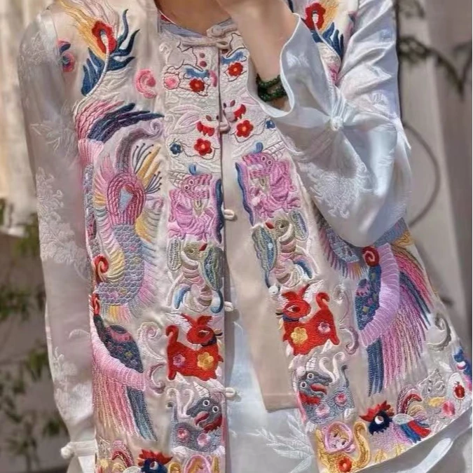 新中式国潮时尚双面中国风印花重工秋冬绣花编码【200-220】