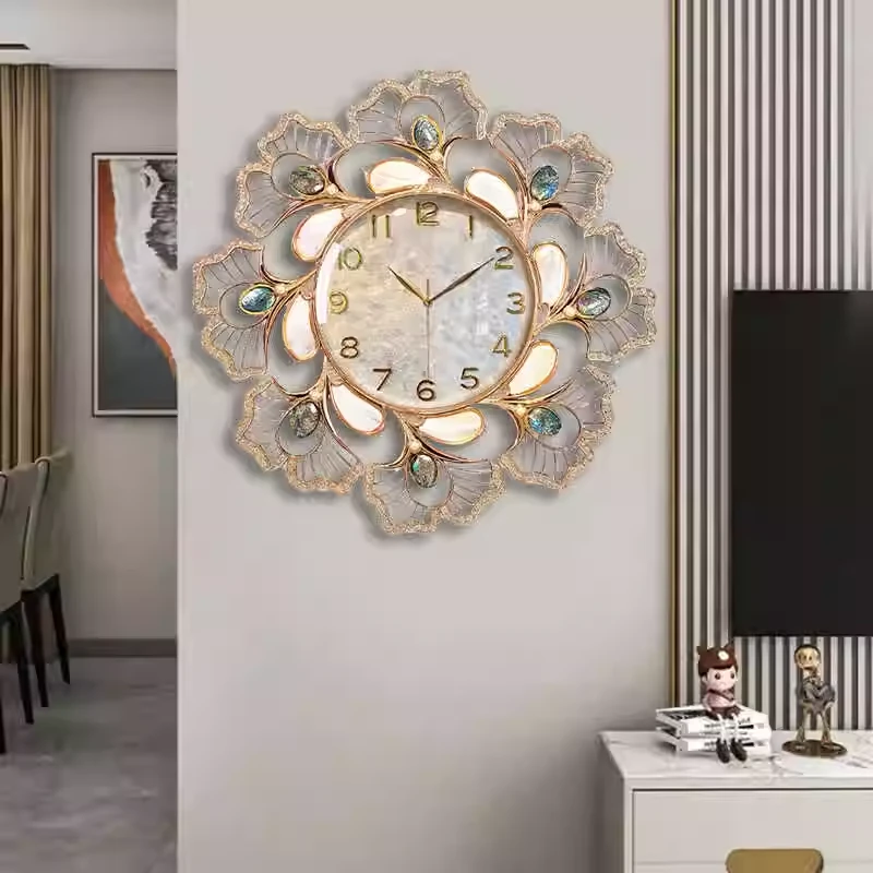 2025新款轻奢挂钟现代客厅家用欧式钟表高档大气创意挂墙时钟挂表