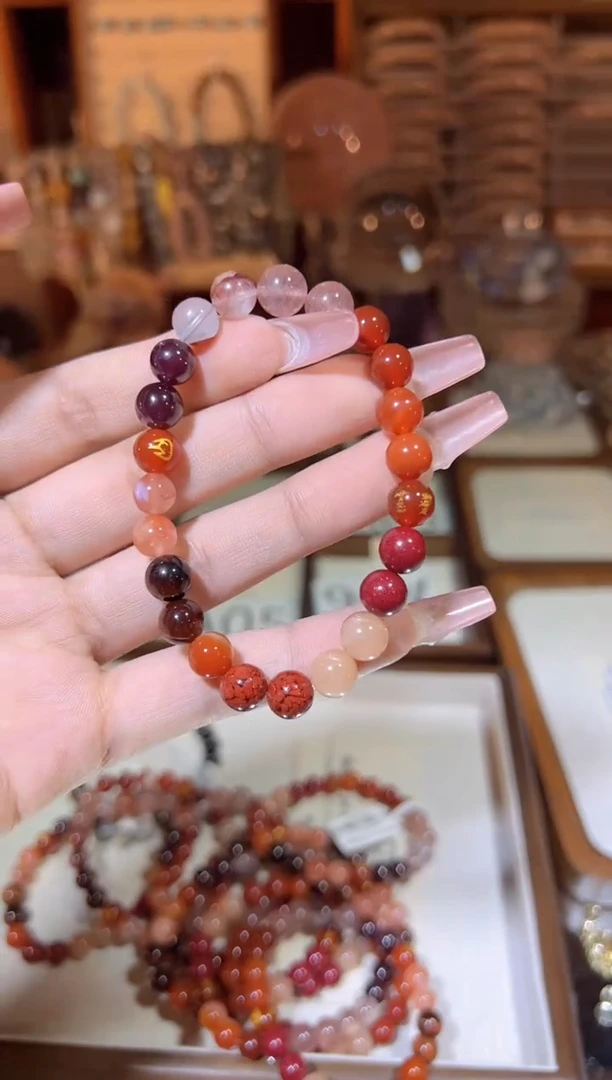 【闪购商品】水晶手链未镶嵌多宝手链喜火x304