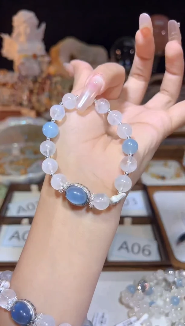【闪购商品】水晶手链未镶嵌蓝针手链