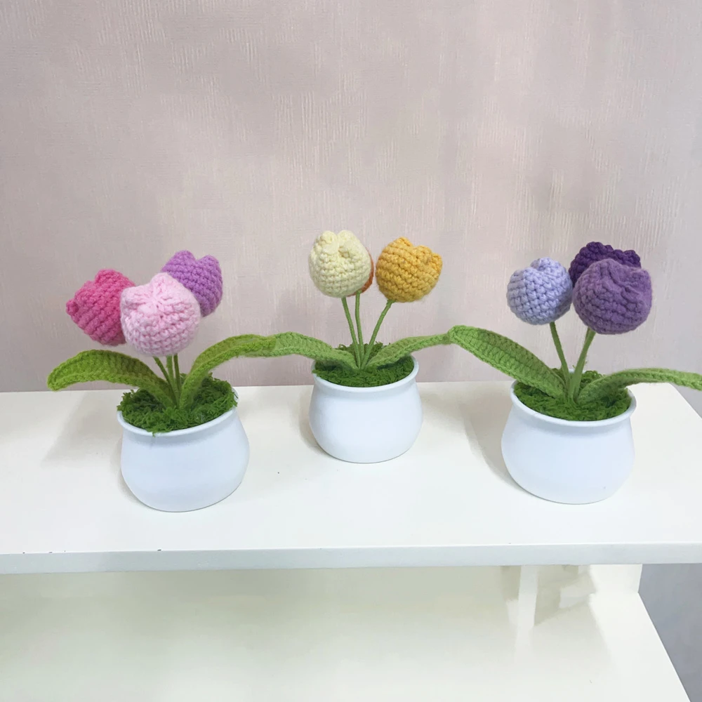 成品编制仿真盆栽现货教师节礼物