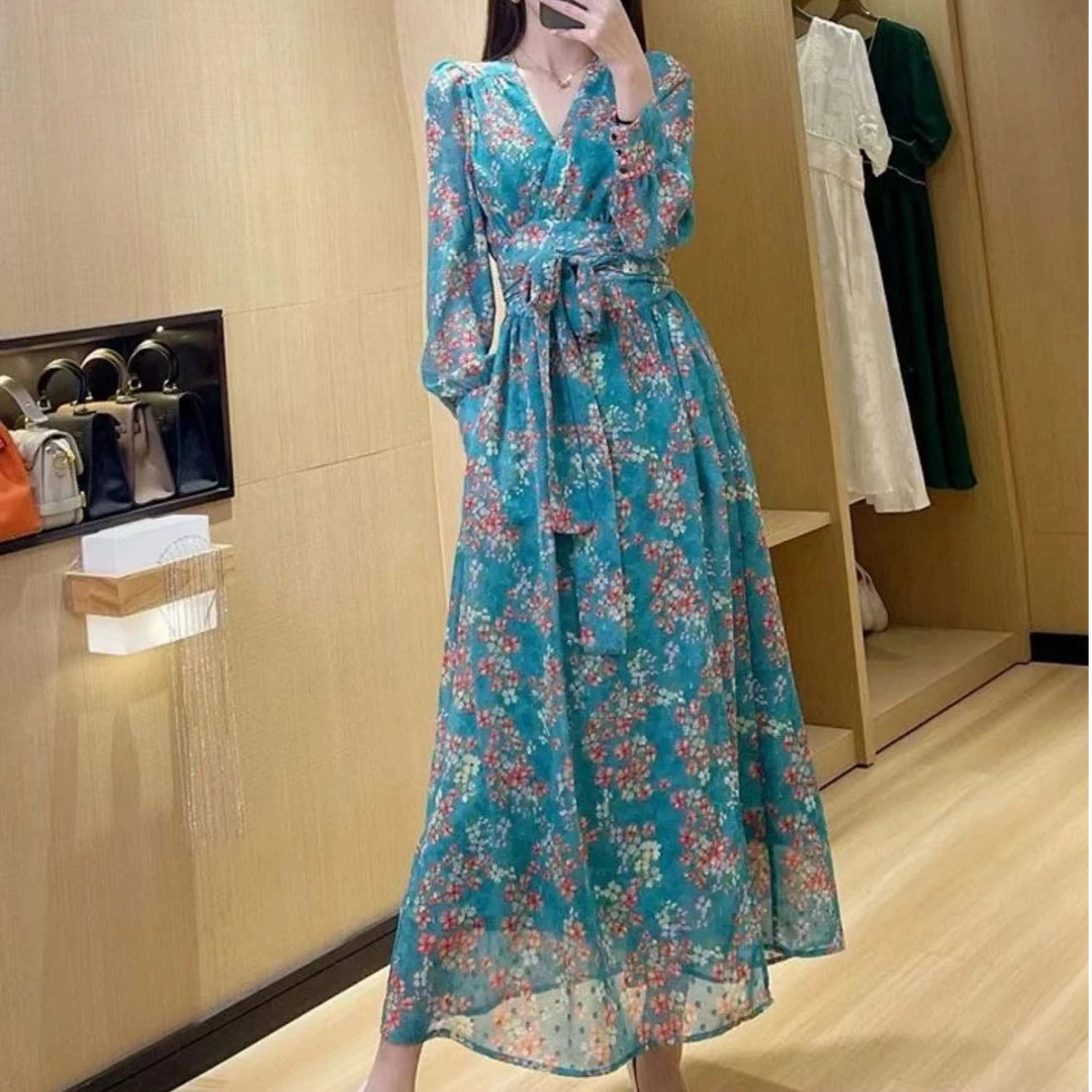 A829-A5气质休闲百搭夏季女装连衣裙时尚遮肚修身收腰法式时尚