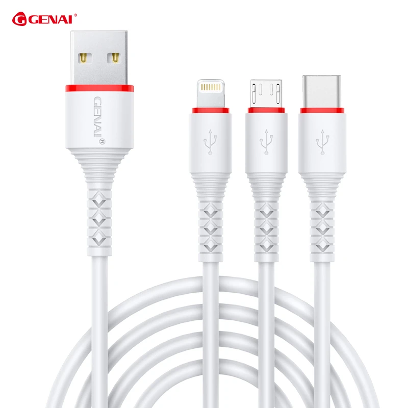 歌奈三合一6A极速线GL-Q3一拖三数据线 6748