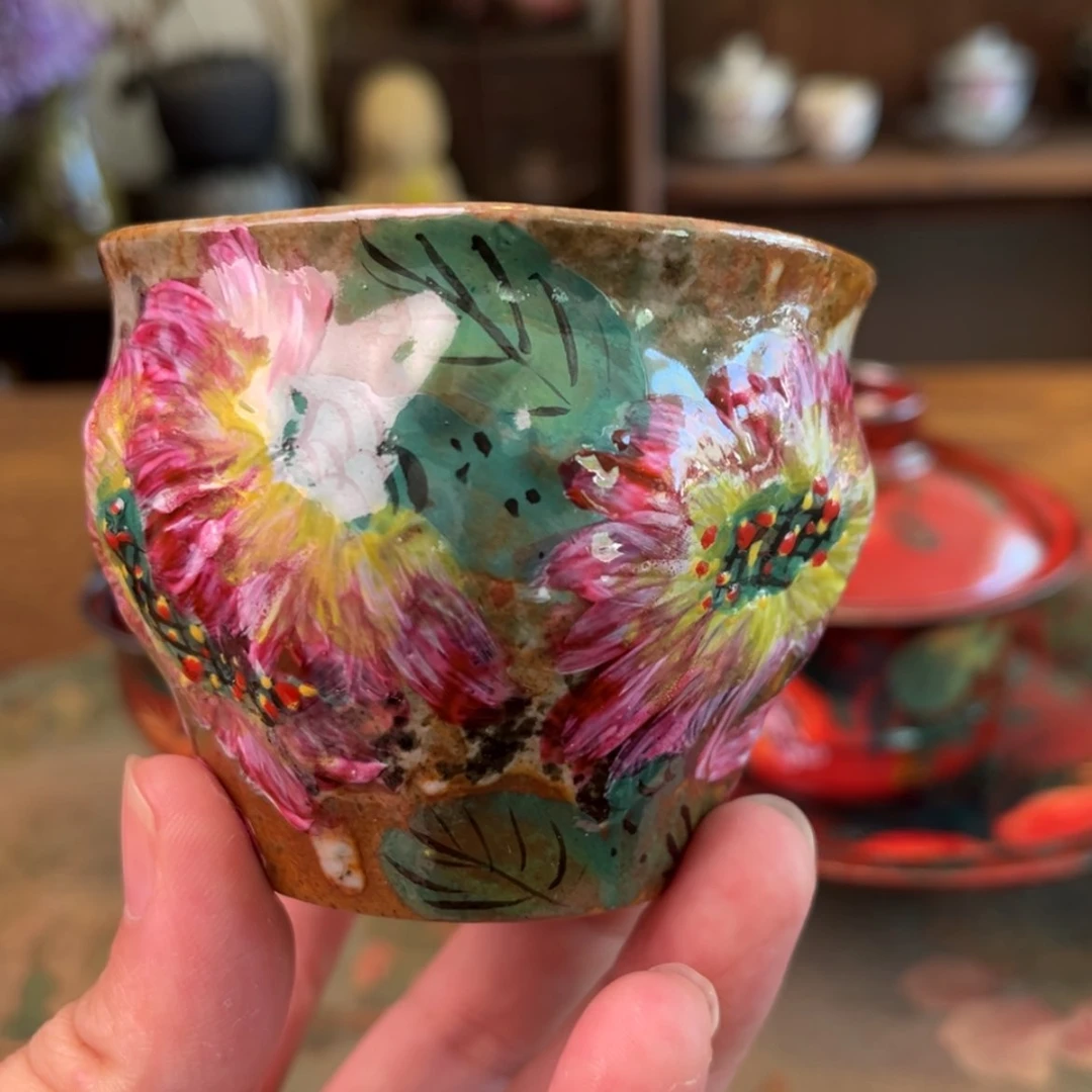 【闪购商品】杯柴烧手工手绘陶瓷