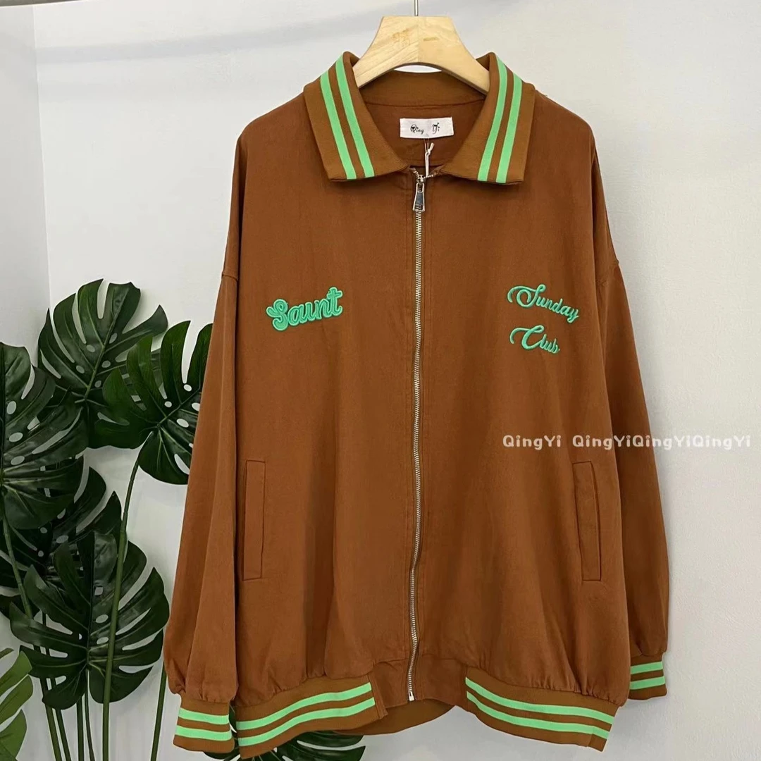 字母袖口撞色休闲棒球服春秋百搭长袖潮流拼色