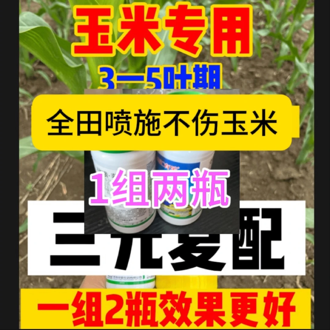 【丰收】玉米3到5叶期一套兑水40斤可以搭配有机硅叶面肥使用