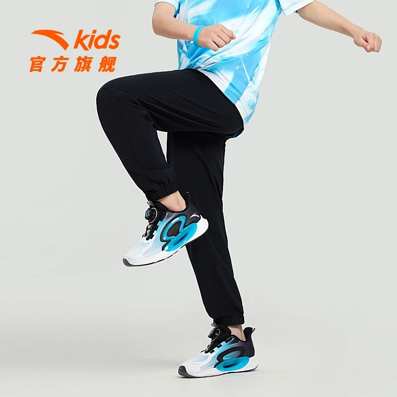 安踏儿童速干裤2025夏季快干透气薄款宽松弹力潮流跑步运动裤