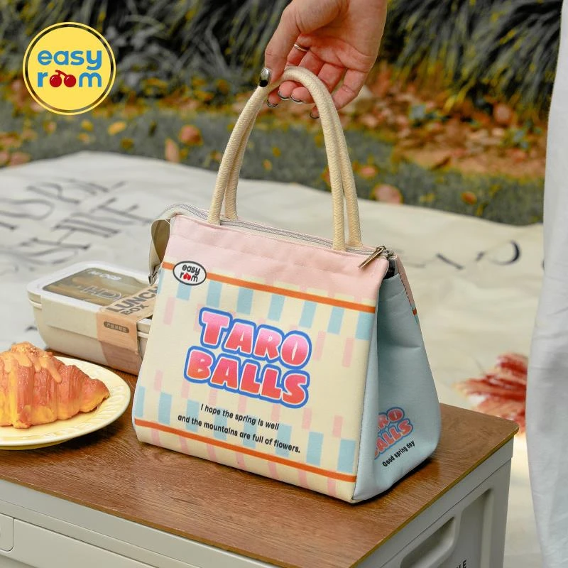 德国进口保温包防水防油装饭袋可爱字母学生午餐包上班族铝箔保冷