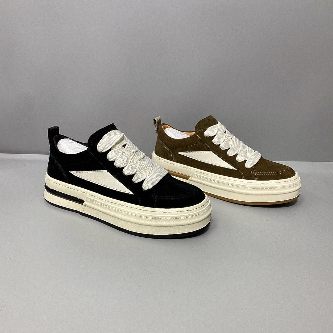 2024年新款头层牛皮真皮透气时尚运动百搭男鞋男士春季潮流潮鞋