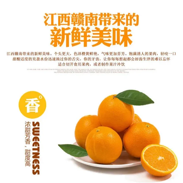 赣州脐橙子赣南脐橙子新鲜批发江西赣南脐橙产地直发橙子榨汁专用