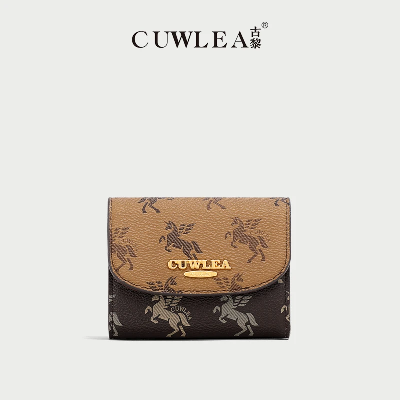 【CUWLEA/古黎】独角兽图案系列新款拼色2023年时尚小卡包GL-9512