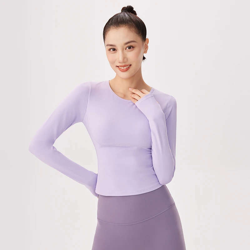 DK【断码特价】紧身运动T恤弹力健身服瑜伽服速干衣圆领上衣6075