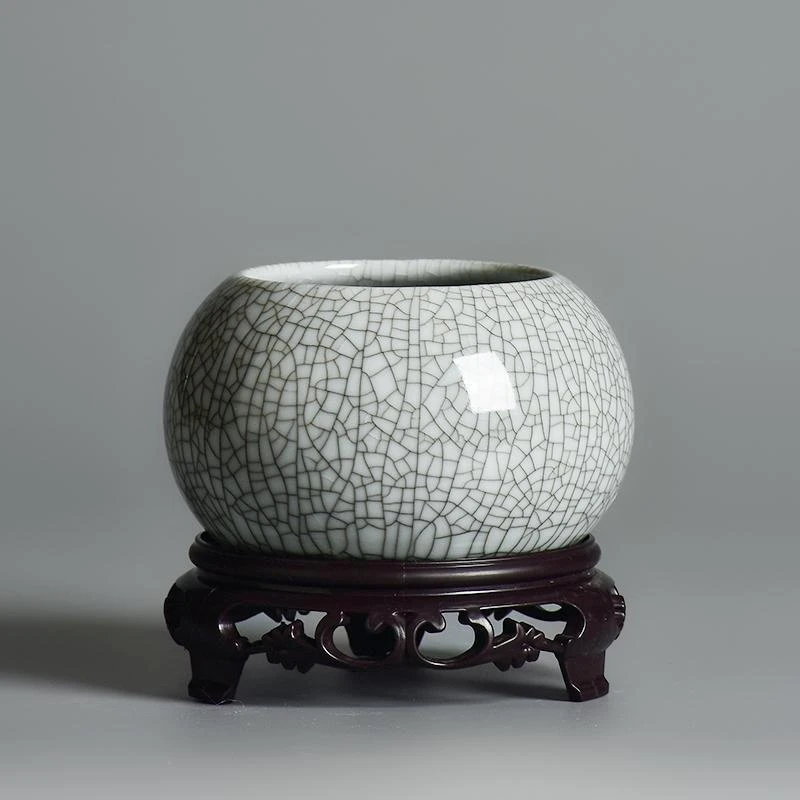 陶瓷绿植盆栽花盆创意客厅哥窑花盆多肉容器家用文竹大小盆景盆器