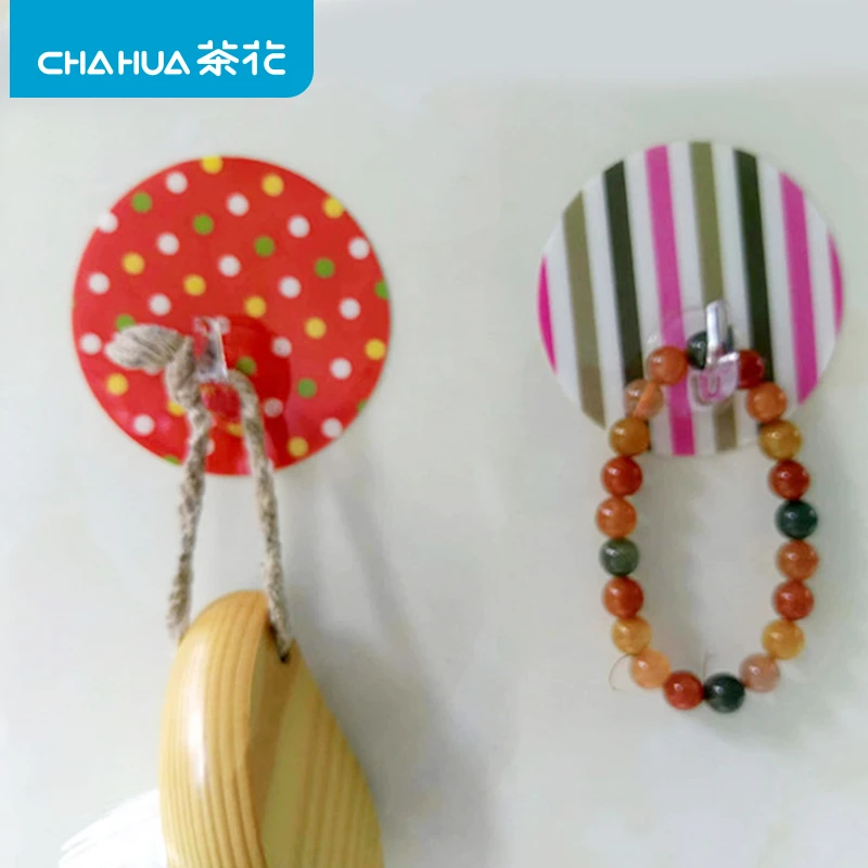 茶花挂钩强力粘胶粘钩免打孔墙壁承重粘贴厨房墙钩子壁免钉小衣钩