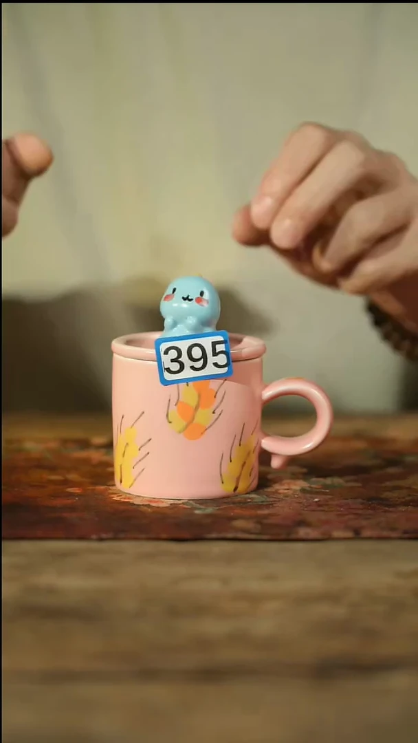 【闪购商品】瓷片可爱彩绘·一沐/设计师款 咖啡杯