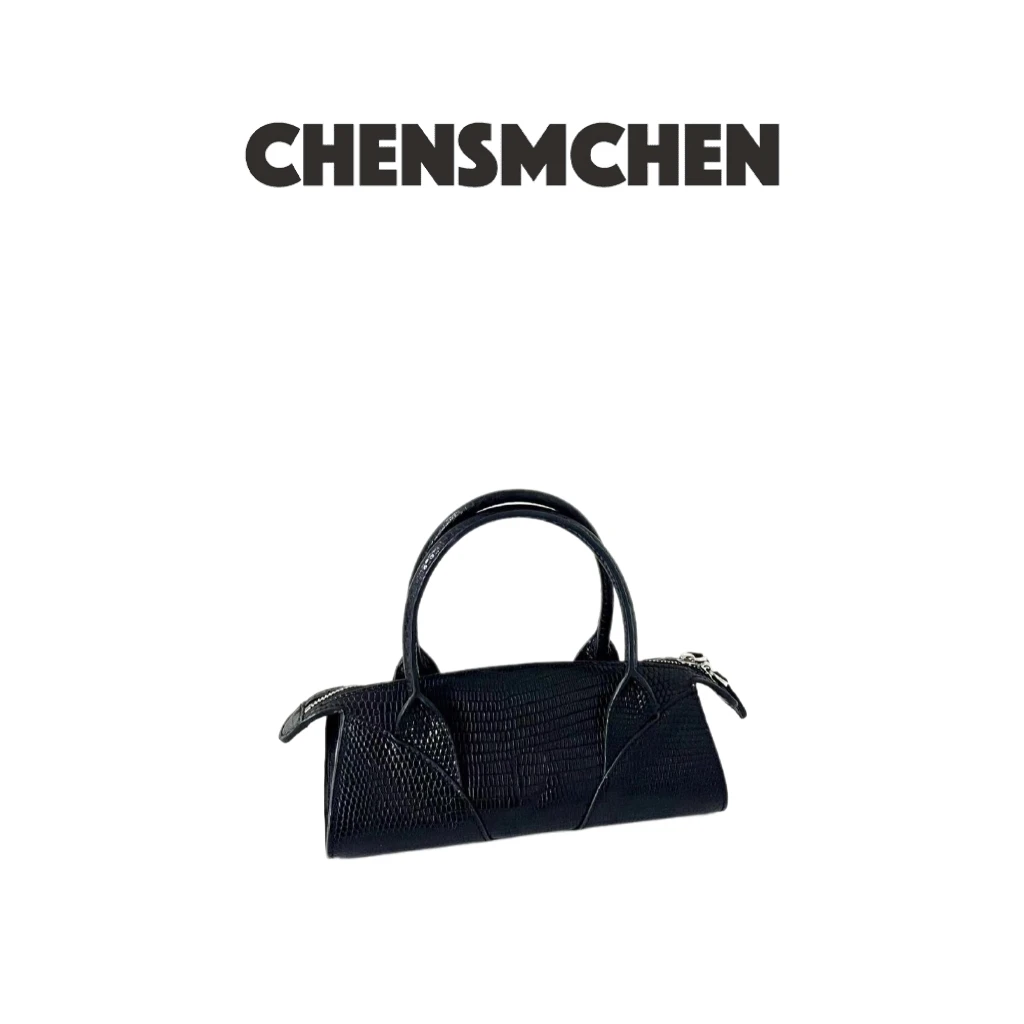 CHENSMCHEN 高级复古极简压花牛皮小包
