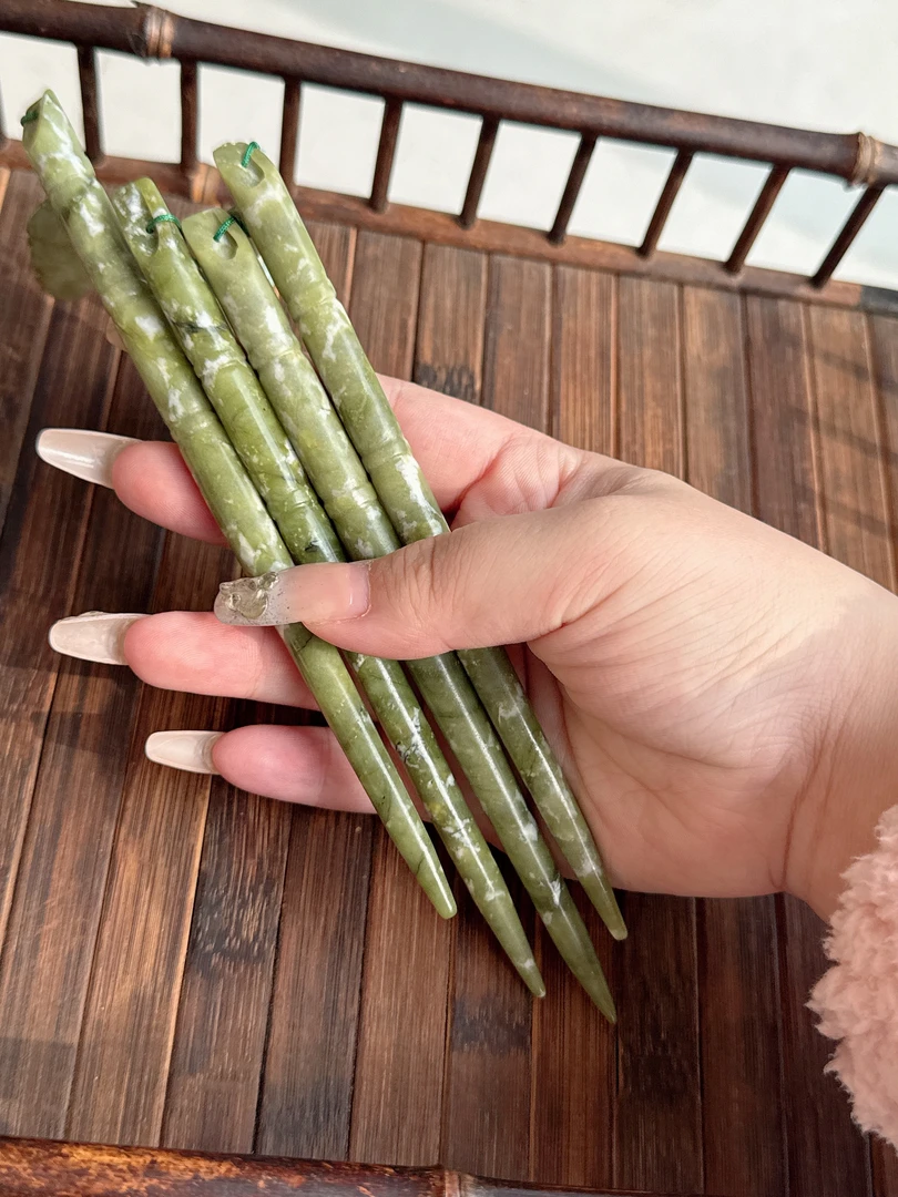 可爱绿色清新发簪汉服旗袍配饰