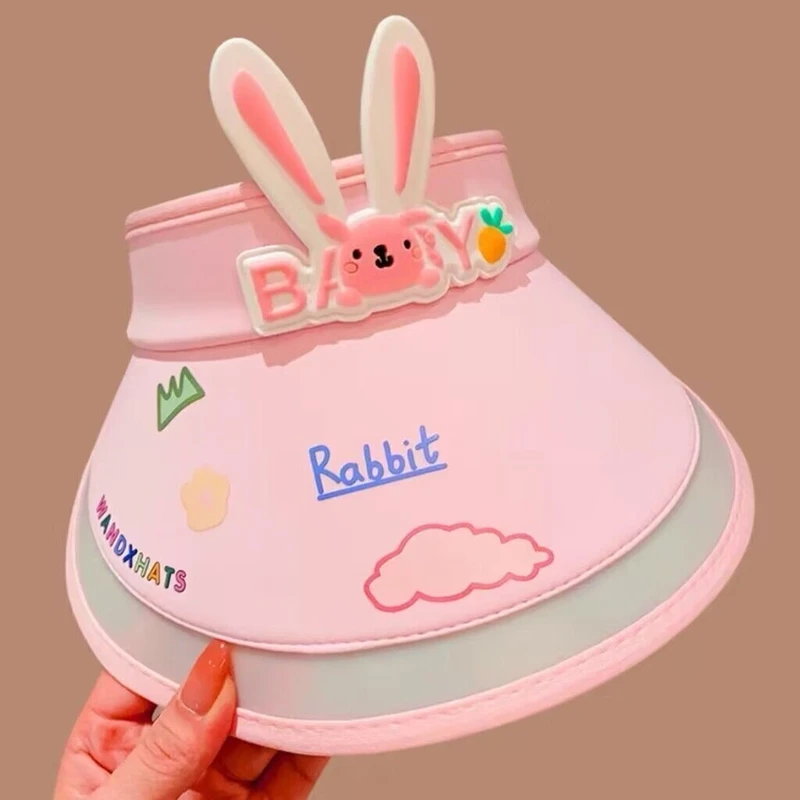 儿童小孩防晒帽夏季可爱帽子防晒儿童帽檐小孩空顶遮阳帽骑行帽
