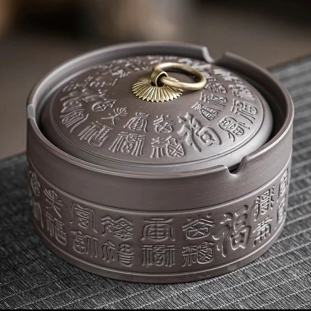 百福紫砂茶叶罐{海}