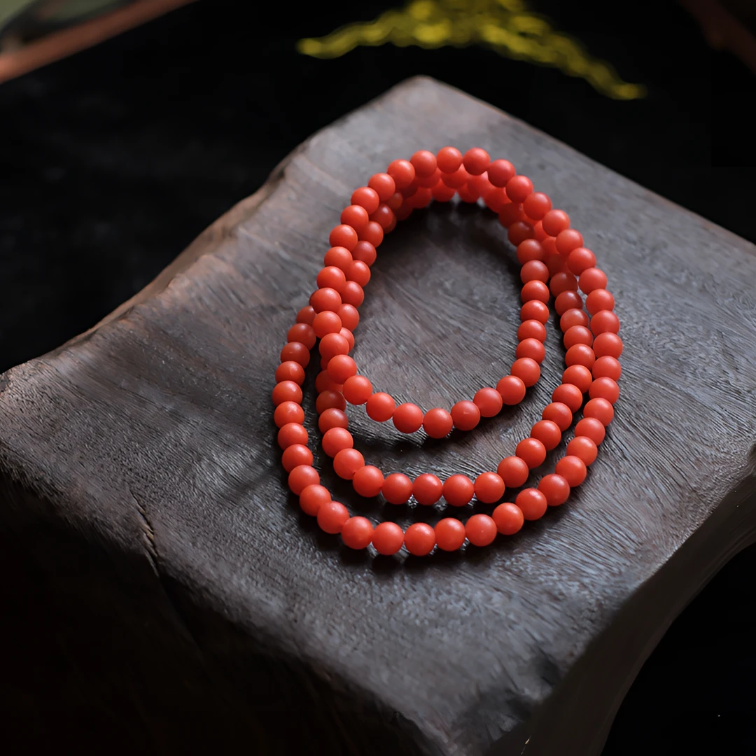 【沐姐珠宝】正宗保山6m+长链多圈圆珠素圈499