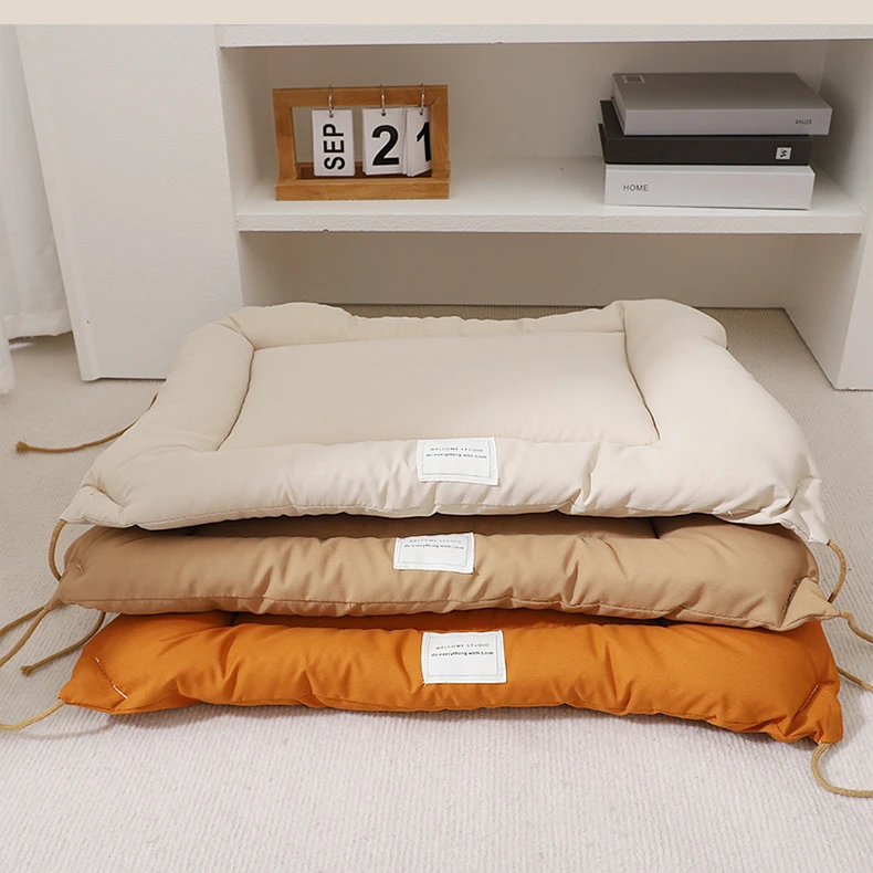 新款宠物睡垫中小型犬四季通用宠物窝狗狗睡垫方形绑带小泰迪睡垫