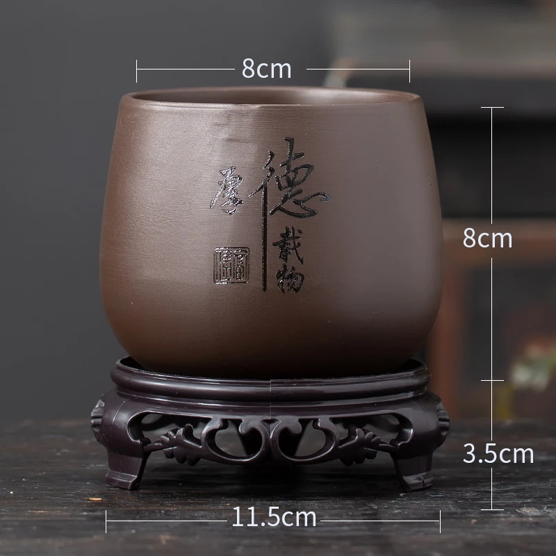 紫砂多肉花盆舍得带托盘文竹绿植粗陶透气蝴蝶兰兰花桌