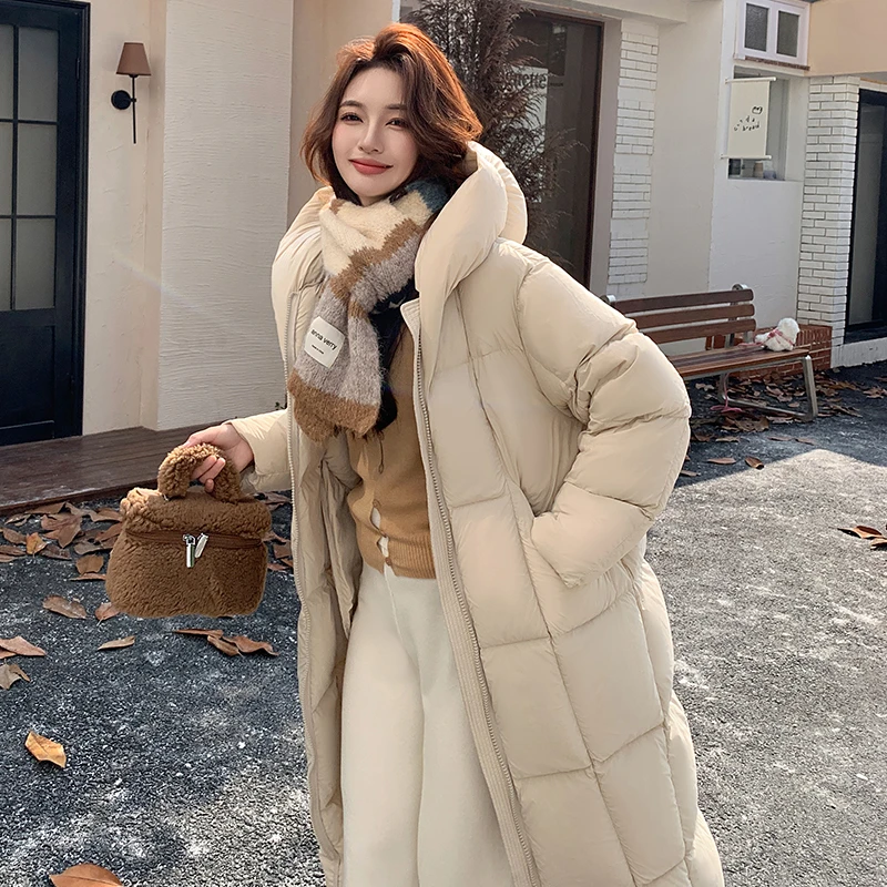 厚被子羽绒服女冬季2024新款中长款超好看白鸭绒韩版显瘦时尚长款