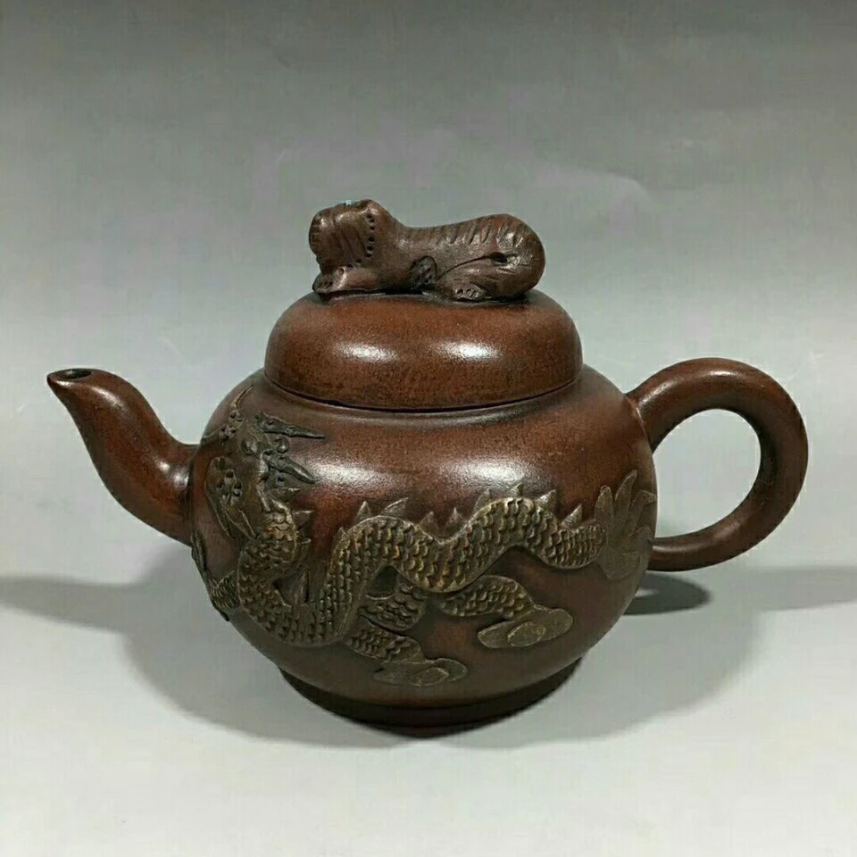 【珍藏卧虎藏龙】手工制作宜兴紫砂壶茶壶