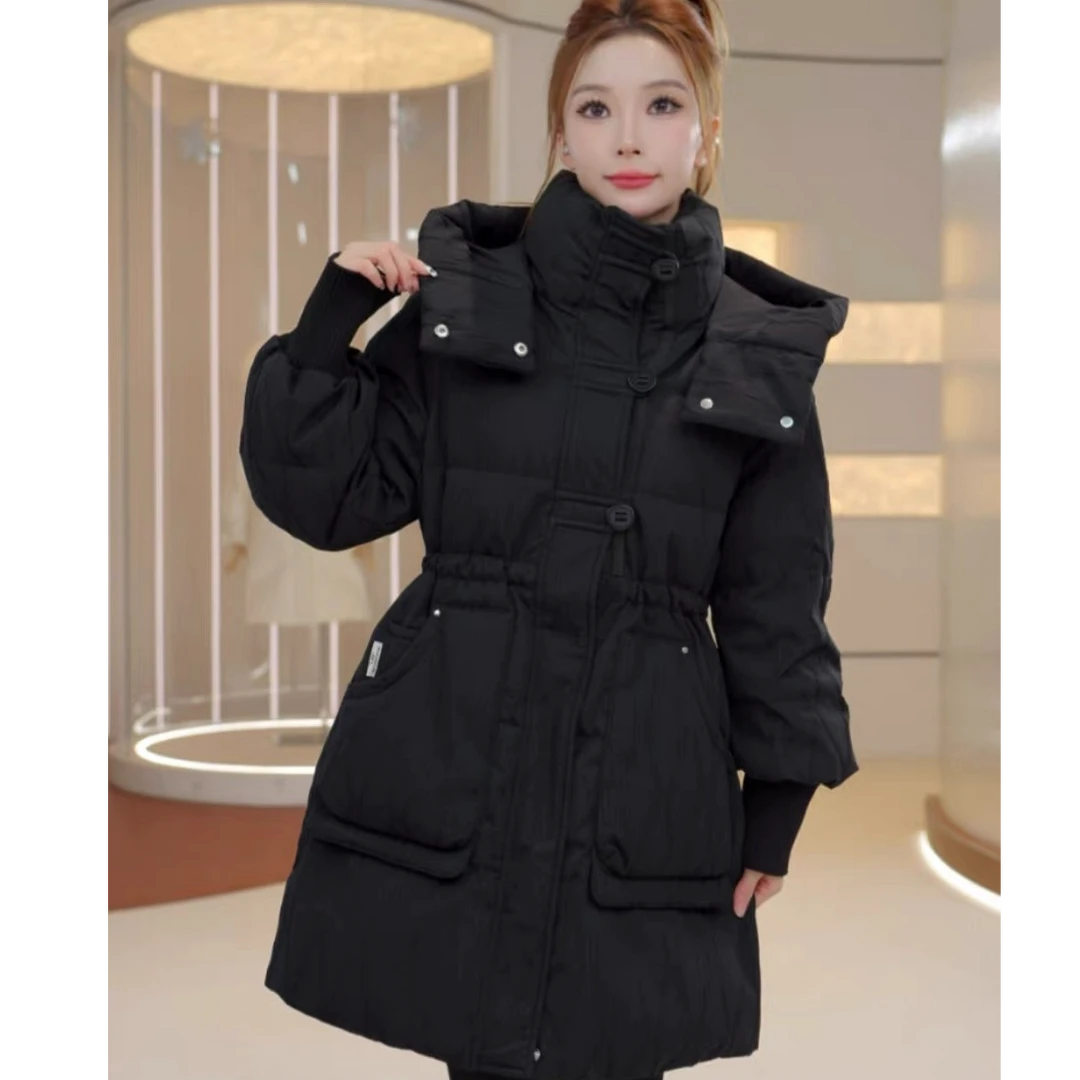韩版羽绒服2024新款女长款加厚保暖时尚洋气淑女韩版外套气质
