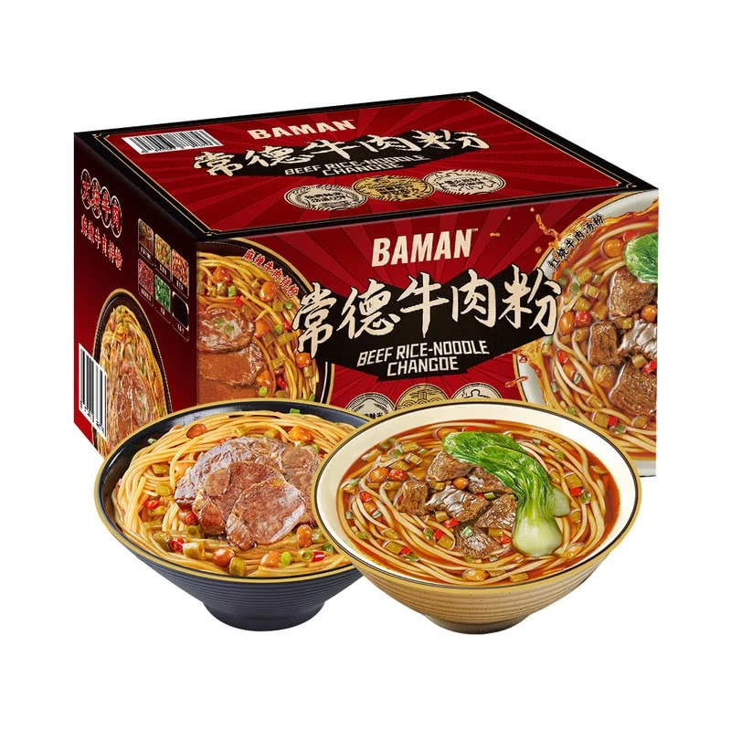 霸蛮（BAMAN）常德牛肉粉6人份慢火熬制牛肉汤即食宵夜懒人速食品
