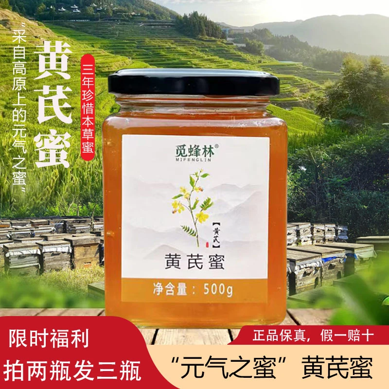 【假一赔十】药花元气之蜜黄芪蜜高原2800米海拔新蜜成熟自然封盖Z