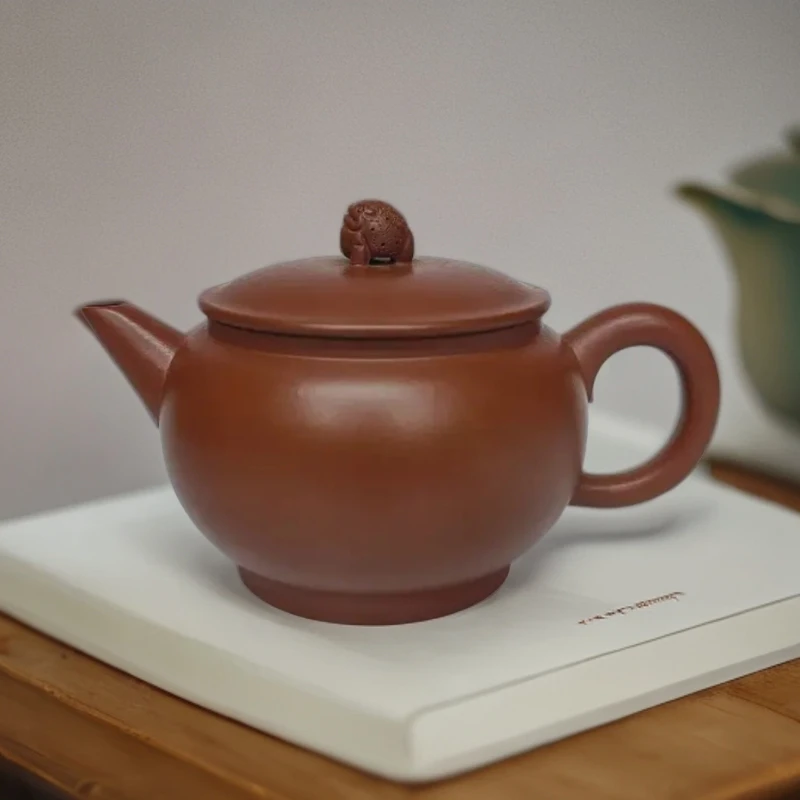 吞天蟾 原矿朱泥 160cc茶具紫砂壶大红